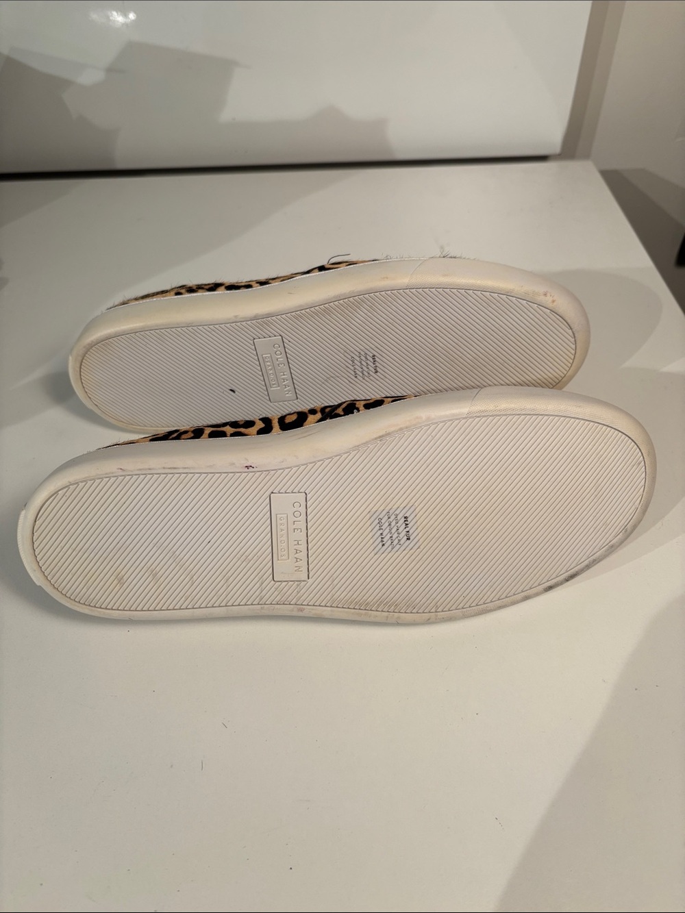 Cole Haan Leopard-Print Calf Hair Slip-On Sneakers - Tan & Black - Picture 5 of 8